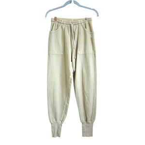 Big Bud Womens Joggers Sweat Pants Size S Pale Yellow Athletic Pull On Comfort